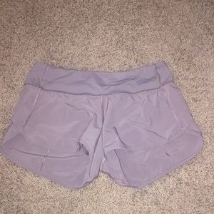 Purple/gray lulu lemon classic shorts
